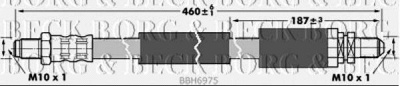 BORG & BECK bbh6975 -  Тормозной шланг